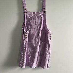 BRAND NEW lilac corduroy overall dress